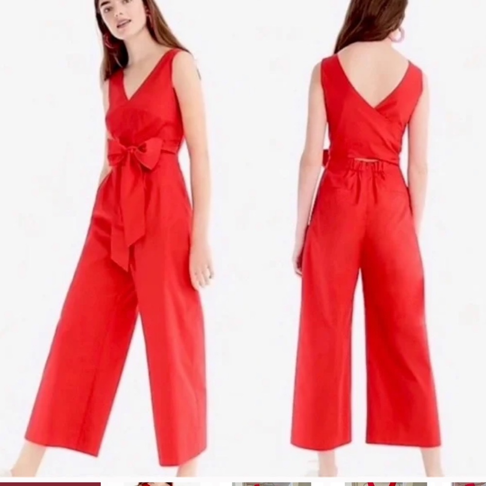 Red JCrew Jumpsuit